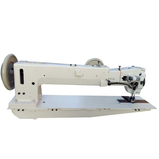Máquina de coser de punto de cadeneta de alta resistencia y extra resistente con alimentación compuesta de brazo largo de 30 pulgadas con pie móvil y 1 y 2 agujas
