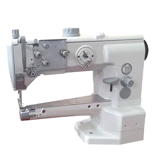Máquina de coser con cama cilíndrica de pie móvil y alimentación compuesta de aguja única Serie 669