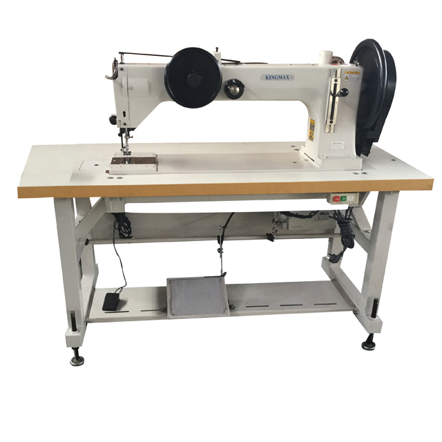 Máquina de coser con alimentación superior e inferior para servicio extra pesado con brazo largo de 30 pulgadas 